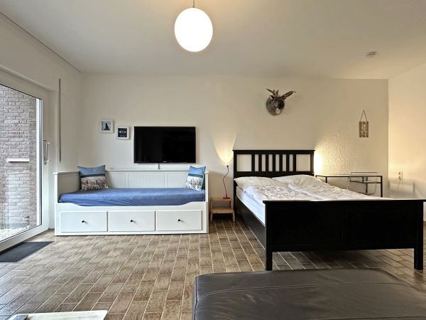 Seekiste  Doppelbett + ausziehbares Doppelbett